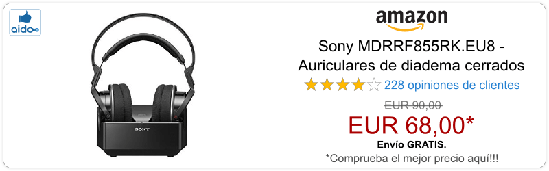 Auriculares Bluetooth Sony MDRRF855RK.EU8